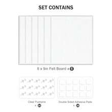 Cork Board For Wall 24 X 18 Inch 6 Pack Felt Bulletin Notice Board With Pushpins For Office Home School Farmhouse Wall Decor White - White - View 5