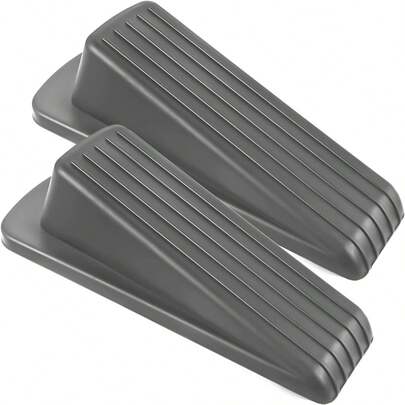 2pcs Anti-Collision Door Stopper, Prevent Baby's Hand From Being Pinched, Suitable For Floor Bottom Door Stopper, High-Quality Rubber Door Wedge, Sturdy Stackable Door Stopper For Carpet, Applicable For Home, School, Office, Factory And Other Places