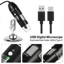 1600X 200W/30W Digital Microscope Camera, 3-In-1 Portable USB Electronic Microscope For Skin Examination, Insect Observation, Circuit Inspection, Compatible With PC, Type-C - Black - View 4