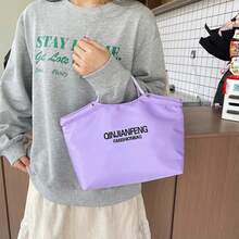 Túi xách nylon đen mùa xuân hè 2026: Túi xách tay cỡ lớn in chữ, kiểu dáng thường ngày dành cho nữ. Túi xách nylon đen thanh lịch: Túi mua sắm và du lịch tối giản in chữ - Món quà hoàn hảo dành cho phái nữ. Túi nylon đen thời trang: Túi xách cỡ lớn in chữ, thích hợp đi làm và sử dụng hàng ngày. Túi xách nylon đen mới về dành cho nữ: Túi đựng đồ nhẹ in chữ, thích hợp đi làm và du lịch. Túi xách in chữ đen thời trang: Túi xách nylon cỡ lớn - Món quà lý tưởng cho bạn bè trong dịp lễ. - Nhiều màu - Xem 3