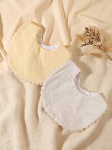 2pcs Baby Bibs, Decorative Bibs For Newborn Girls, Baby Shower Gift - Multicolor - View 4