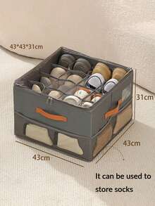 Foldable Fabric Shoe Storage Box, Holds 12-16 Pairs Of Shoes, Large Capacity Fabric Shoe Box With Lid, Adjustable Dividers, Suitable For Wardrobe, Transparent Cover Dust-Proof And Waterproof, Foldable Storage Box, Multi-Purpose Storage Container For Home, School, Dorm, Dust-Proof And Moisture-Proof, Washable, Versatile - Multicolor - View 17