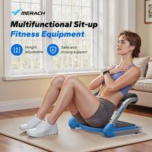 MERACH Ab Machine For Home Gym, Adjustable Ab Trainer With 3 Resistance Levels, Sit Up Exercise Equipment For Core Workout, Automatic Rebound Ab Crunch Machine, Ab Workout Equipment For Stomach - Blue - View 3