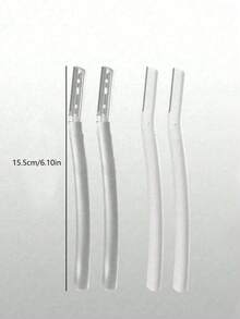 Bộ dụng cụ tỉa và cạo lông mày 2/4 món, dụng cụ tẩy tế bào chết, bộ cạo lông cơ thể và lông mặt với tay cầm dài, lưỡi dao sắc bén, dụng cụ chăm sóc lông mày dành cho nữ, thích hợp sử dụng hàng ngày hoặc khi đi du lịch. - A - Xem 2