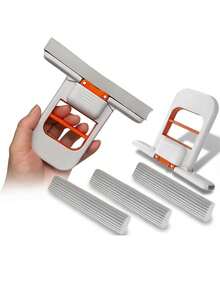 Mini faltbarer Tisch-Schwamm-Wischer, tragbarer Einhand-Ausdrück-Reinigungswischer, geeignet für Küche und Badezimmer - orange Farbe - Übersicht 3