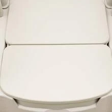 SanBouSi Bedside Commodes Chair Portable Toilet Chair Height Adjustable Commode Toilet For Home Use - Gris blanco - Ver 3