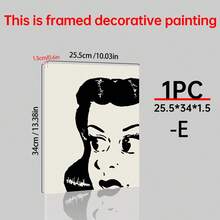 1/6pcs Black And White Canvas Art Wall Room Posters, Bold Room Decoration Aesthetic Murals, Framed+Frameless Room Decoration Supplies/Compromise Home Decoration, Fashionable Posters, Cute Room Decoration, Quirky Art Prints, Cool Room Decoration Supplies, Office Decoration, Bar Decoration, University Dormitory Decoration, Bedroom Decoration, Living Room Decoration, Kitchen Decoration, Bathroom Decoration - Multicolor - View 28