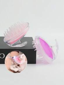 Bàn chải gội đầu trong suốt như pha lê, bàn chải massage đầu bằng silicon, lược gội đầu, dụng cụ chống ngứa da đầu, lược gội đầu và bàn chải tóc hai trong một, có thể tháo rời và dễ dàng vệ sinh. - Nhiều màu - Xem 1