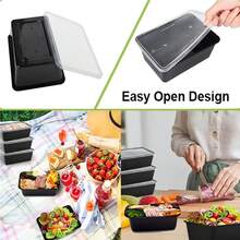Bộ 10/20/50 hộp đựng thức ăn Freshware một ngăn có nắp đậy, hộp bento đựng thực phẩm, có thể xếp chồng lên nhau, dùng được trong lò vi sóng/máy rửa chén/tủ đông, vật dụng cần thiết cho mùa tựu trường. - Nhiều màu - Xem 7