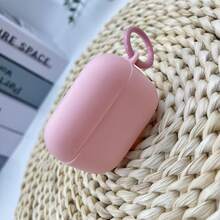 Minimalist Pink Round Matte Earphone Case, Compatible With Apple 1/2/3/4/Pro/Pro2/Pro3 - Pink - View 9
