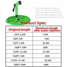 25FT-200FT Garden Hose Expandable Magic Water Pipes Home Garden Daily Watering Tools High-Pressure Car Wash Cleaning Water Gun - 藍色的 - 查看 6