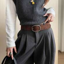 1pc 3D Star Design Buckle Belt, Fashion Versatile Accessory For Jeans, Skirts - Multicolor - View 13