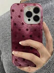 Ốp lưng điện thoại 3D lấp lấp lánh dễ thương, tương thích với iPhone 17 Pro Max, 17 Pro, 17 Air, 16, 15, 14 Plus, 13, 12 Pro Max, 11, ốp lưng mềm mại, sang trọng và bóng bẩy bảo vệ điện thoại. - dấu chấm - Xem 2
