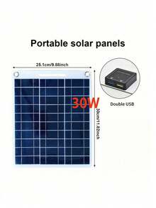 便攜式戶外太陽能USB充電面板，專為旅行和露營設計。可移動太陽能充電板適用於為各種電子設備充電，登山配件，緊急電源供應（不含電池） - 彩色 - 查看 8