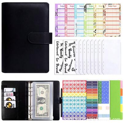 Budget Planner - A6 Budget Binder, Binder, Fund Manager, Savings Organizer - Financial Planner, Cash Envelopes, Household Ledger With Money Compartments - Budget Planner, Savings Ledger With Transparent Sheets For Storing Cash