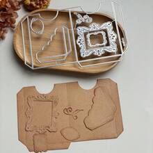 1 pieza Troquelado de estilo vintage para bolsillo y marcador, molde de metal creativo hecho a mano para manualidades de scrapbooking, tarjetas, sobres, álbumes, estampado en relieve de papel - A - Ver 15