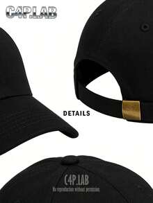 1 Hat, VoDutch Logo Printed Vintage Washable Hat, Classic Casual Stylish Vintage Soft Sweatband, Adjustable Size, Lightweight Multifunctional Baseball Cap, With Sun Protection And UPF 50 UV Protection, Suitable For Outdoor Sports. - A - 查看 9
