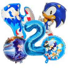 Hasbro 32-Inch 1-9 Blue Number Foil Balloons, Hedgehog Cartoon Character Balloon Set, Cartoon Aluminum Foil Balloons, Suitable For Birthday Party Decoration - View 4