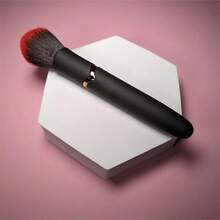 (Black) 1 RUSHBGM Manual Eye Concealer Brush And Foundation Brush, Suitable For Liquid Cosmetics, Dense Synthetic Angled Cappuccino Brush, Suitable For Liquid, Cream, And Loose Powder Cosmetics - 摩卡棕 - 查看 2