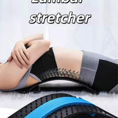 Prancha de Alongamento Lombar para Yoga/Pilates (1 unidade) com Massagem Magnética para as Costas. Este produto pode ser usado como ferramenta inicial para relaxamento da região lombar após exercícios físicos, com funções de massagem, suporte para pescoço e costas e alongamento da parte superior da cintura. Ideal para equipamentos esportivos e de ginástica, atividades ao ar livre, exercícios em casa, esportes indoor, alongamento e massagem lombar.