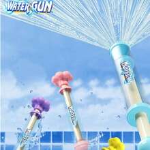 4件套夏季ABS水枪，抽拉式设计，大容量水箱，适用于游泳池、沙滩、草坪和水上乐园 - 彩色 - 查看 4