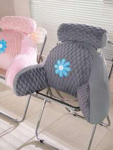 Almohada lumbar con patrón floral lindo, cojín de apoyo suave, decoración del hogar cómoda, regalo perfecto para trabajadores de oficina - Multicolor - Ver 3