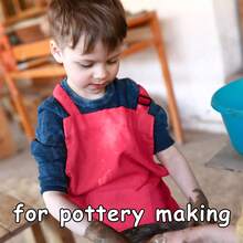 1pc Child Apron With 2 Pockets ,Simple And Stylish Apron,Adjustable Chef Art Apron For Boys And Girls ,Kids Painting Aprons, For Cooking Baking Painting Crafting Grilling Activity - Multicolor - View 9