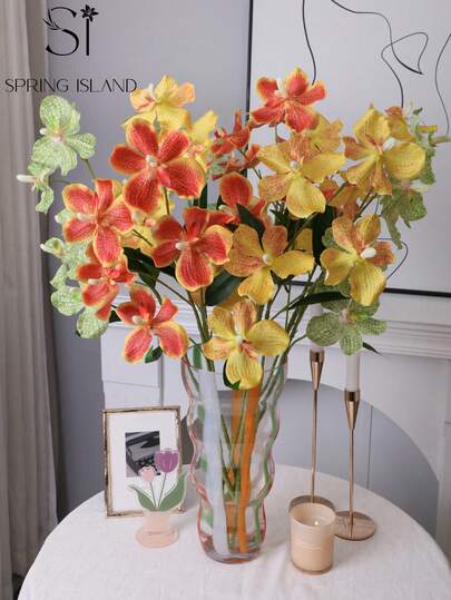 1 cây lan Vanda nhân tạo, cao 75cm/29.5in, nhiều màu sắc để lựa chọn, hoa nhân tạo, cây nhân tạo, mùa cưới, trang trí sân vườn, trang trí trong nhà, trang trí bàn, quà tặng, trang trí ngày Valentine, trang trí nhà cửa, trang trí sân vườn, trang trí ký túc xá trường học, văn phòng, trang trí tiệc sinh nhật, bó hoa cưới