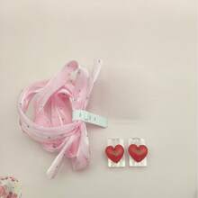 4pcs Colorful Glitter Heart Shaped Data Cable Protector, Anti-Bending Anti-, Rhinestone Braided Sleeve, Compatible With Apple/Type-C, Cute Charging Cable Saver - Multicolor - View 10