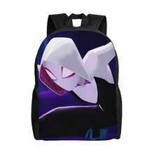 S-Spider-Gwen Single Layer Casual Backpack Featuring A Sleek Design, A Practical Everyday Bag That Complements Any Attire And Emotion - Black - View 9