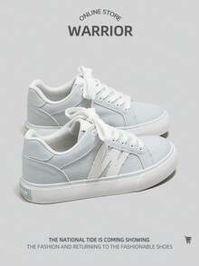WARRIOR 1 đôi giày thể thao cổ thấp, kiểu dáng năng động và đa năng, phù hợp để mang hàng ngày. - xám-xanh-trắng - Xem 4