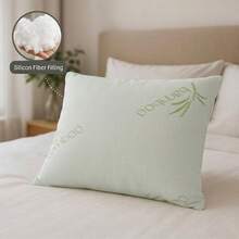 Made In Turkey - Bamboo Series Filled Pillow – Soft Support, Hypoallergenic Sleep Pillow - White - View 3