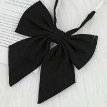 1pc Women's Knitted Polyester Adjustable Solid Color Bowknot - Pre-Tied, Campus JK Style, Japanese Sailor Outfit, Suitable For Daily Wear, Dating, Party, Prom - Multicolor - View 5