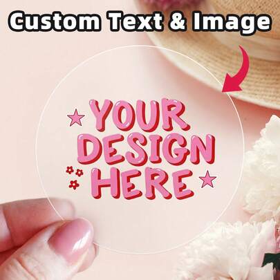 1-600 miếng dán tròn cá nhân hóa | Dán chống thấm nước theo yêu cầu | Nhãn logo | Dán kinh doanh | Dán cảm ơn | Dán niêm phong | Dán tiệc cưới, sinh nhật | Dán lễ tốt nghiệp, ngày lễ | Chất liệu vinyl trong suốt, hiệu ứng ba chiều, quà tặng lý tưởng cho trang trí nhà cửa, văn phòng và lễ hội.