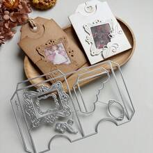 1 pieza Troquelado de estilo vintage para bolsillo y marcador, molde de metal creativo hecho a mano para manualidades de scrapbooking, tarjetas, sobres, álbumes, estampado en relieve de papel - A - Ver 9