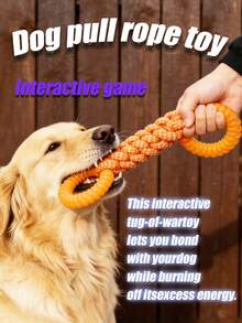 Medium And Small Dog Tug Rope Toy, Non-Slip Handle Design-Durable And Bite-Resistant, Helps Clean Teeth, Perfect For Tug-Of-War Games, Fetch Games, Meets Daily Training And Outdoor Play Needs - Multicolor - View 5
