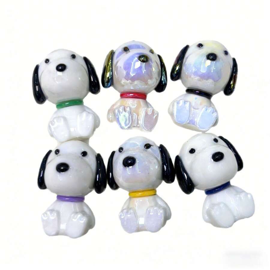 SNOOPY 3pcs/Set Soft Rubber Cartoon Bead Pen Accessories With Hole, Phone Keychain Bag Pendant DIY Jewelry Making Material, Random Style, Suitable For New Year, Valentine's Day, Easter Gifts - Multicolor - View 1
