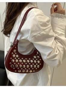 Women Shoulder Bags - 紅色 - 查看 2