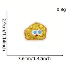 1件新款卡通美食刺绣贴片，奶茶和面包刺绣贴花，服装配饰，现货 - 西式早餐系列布貼 - 查看 5