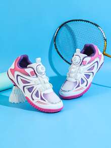 LEFEKA Giày cầu lông dành cho nữ và trẻ em, không dây buộc, chất liệu lưới thoáng khí, chống trượt, bền chắc, thích hợp cho các trận đấu và tập luyện chuyên nghiệp. - Màu Hoa hồng đỏ - Xem 7