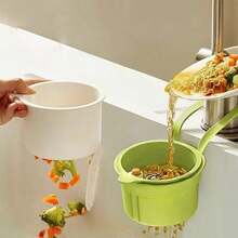 1 Piece Kitchen Sink Strainer Basket, Hanging Drain Basket, Vegetable Washing Drain Net, Dishwashing Drain Rack, Faucet Storage Hanging Rack, One Click Opening And Disassembly - Filter Basket - View 3