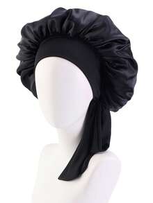 1 chiếc mũ nữ, đường kính 36cm, có ruy băng, nơ, dây thun mềm mại như lụa, vành rộng, mũ tròn, mũ ngủ, băng đô cài tóc, phụ kiện tóc. - mũ khăn xếp - Xem 5