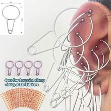 600 piezas/paquete Pegatinas relajantes para los oídos, parches de masaje de oído con semillas de Vaccaria de acupresión auricular - Albaricoque - Ver 14