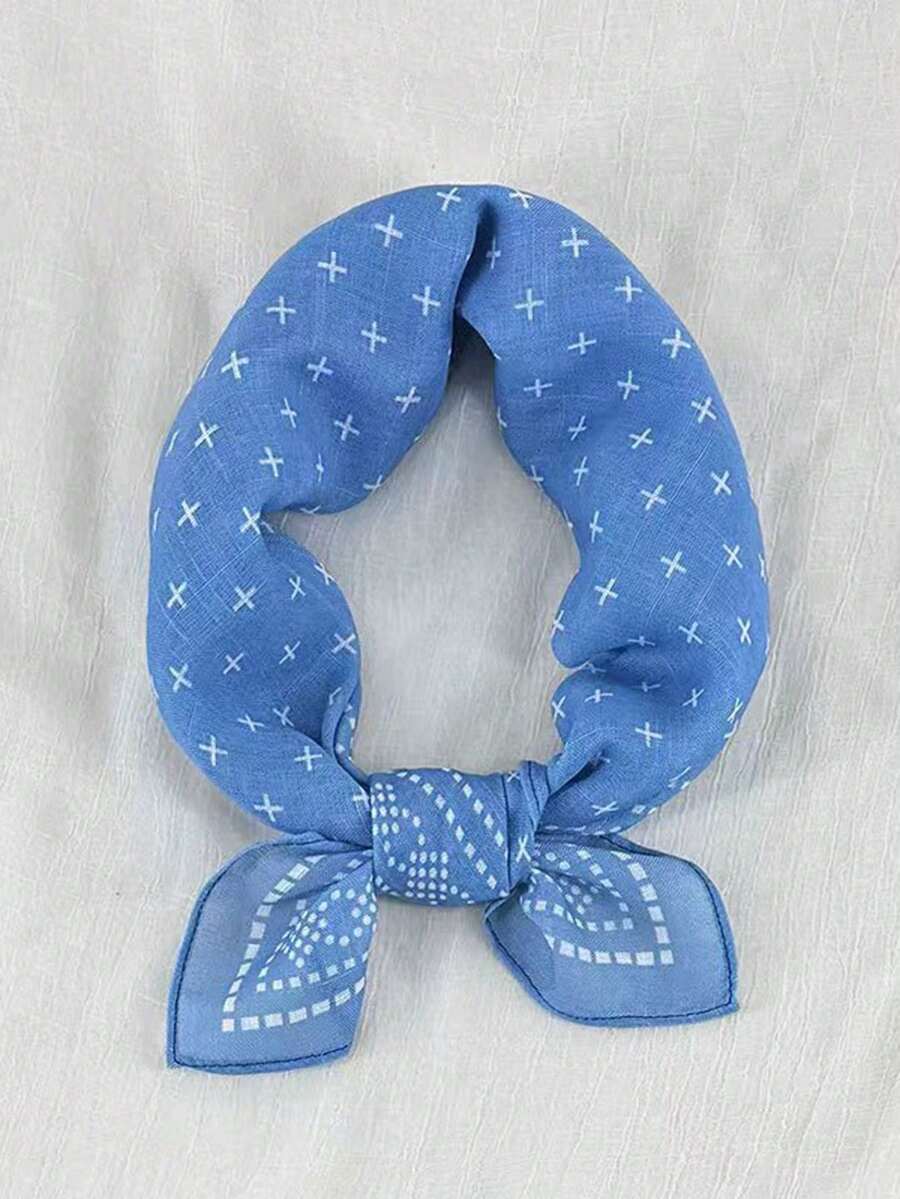 1 chiếc khăn bandana mới về, đa năng, in họa tiết hình học, kiểu băng đô cài tóc. - Nhiều màu - Xem 1