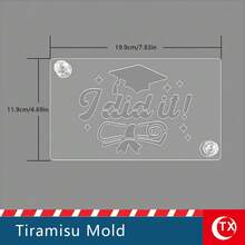 Transparent Acrylic Tiramisu Powder Sprinkle Template, Rectangular Baking Mold, Cake Printing Board Spray Flower Mold, Used For Graduation Ceremony Celebration, Party Decoration, To Create A Sense Of Ceremony And Celebration For Graduation Season - Transparent - View 18