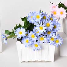 Artificial Flower Fence Decoration Simple Style Plastic Flower Pot Succulent Plant Potted Art Flower Arrangement Basket, 1PC - A - View 2