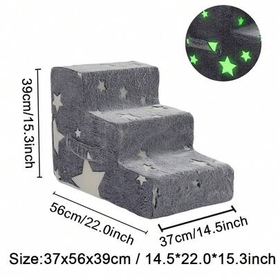 Escaleras para perros, rampa para mascotas, escaleras, escalera para perros y gatos, escaleras de 3 y 4 escalones para perros, rampa para cachorros, esponja desmontable, accesorios para escaleras para mascotas