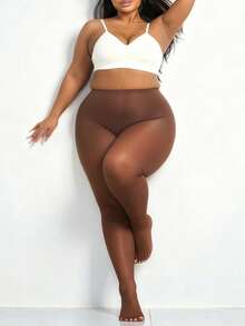 1 Pair Women's 30D Sexy Pantyhose - Coffee Brown - View 2