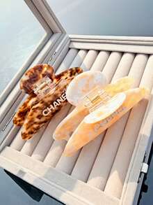 1 chiếc kẹp tóc chữ đính đá thời trang dành cho nữ, phụ kiện tóc mùa hè thiết yếu, kẹp tóc đi biển, kẹp tóc du lịch. - Nhiều màu - Xem 1