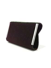 Shiny Evening Clutch Bag, Elegant Fashion Envelope Bag, Ladies Wedding Party Handbag - Purple - View 4